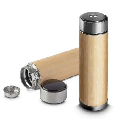 Garrafa térmica em aço inox com parede dupla isolada a vácuo c