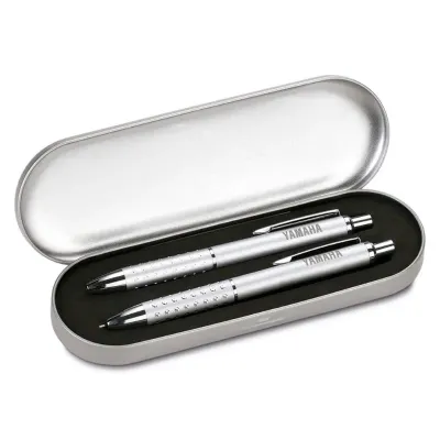 Estojo de metal para duas canetas