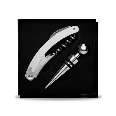 Kit vinho 2 peças em estojo com tampa