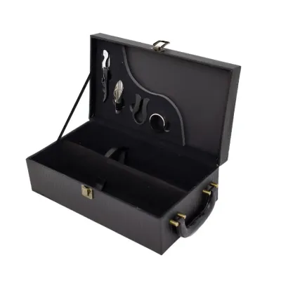 Kit vinho 4 peças em maleta (aberta)