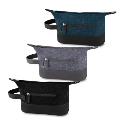 Nécessaire em Poliéster 600D e PU: opções de cores