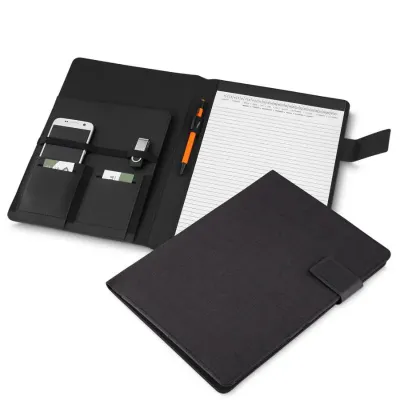 Pasta executiva com bloco de anotações