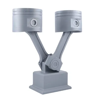 Troféu em formato de pistão