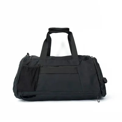 Bolsa em filme sintético tipo couro impermeável, com até 30 litros