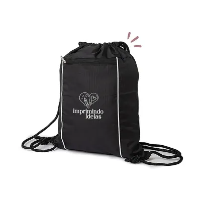 Mochila Saco em Poliéster e Bolso - 1