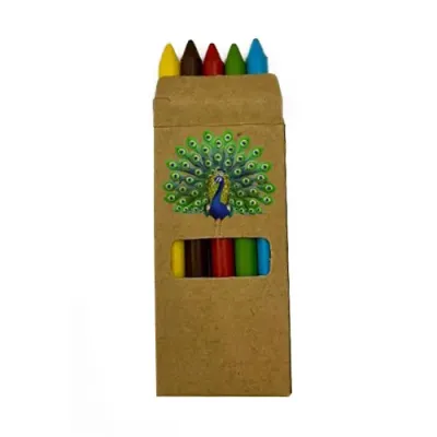 Conjunto giz de cera fino com 6 unidades