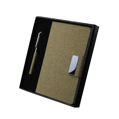 Kit de integração com caderno A5 e caneta metálica