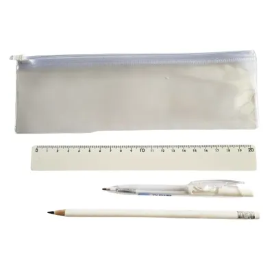 Kit escolar com estojo em PVC