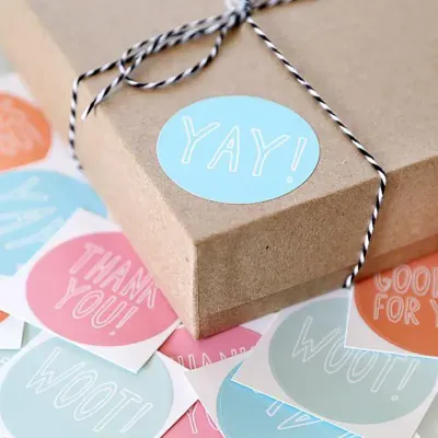 Adesivo redondo impresso em vinil de alta qualidade