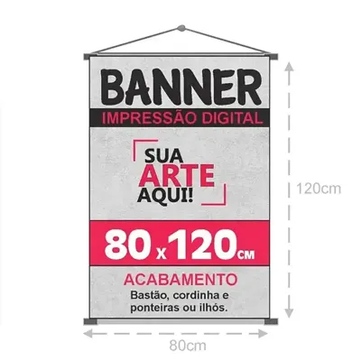 Banner personalizado 120x80cm
