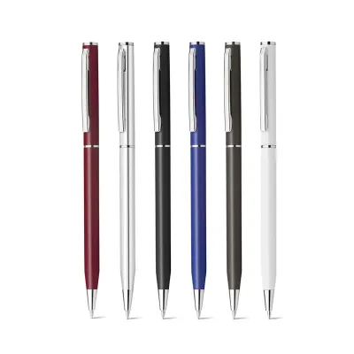 Esferográfica em alumínio, em várias cores