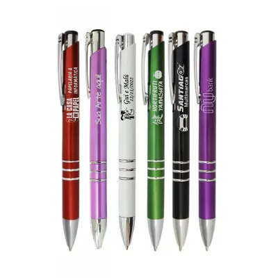 Caneta esferográfica com corpo em alumínio 