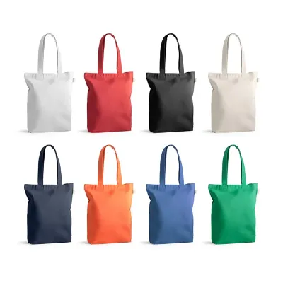 Sacola em 70% algodão reciclado e 30% poliéster - várias cores