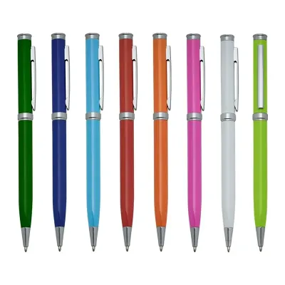 Caneta metálica - opções de cores