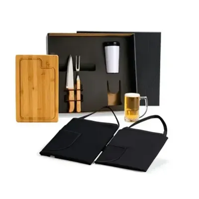 Kit Churrasco e Cerveja em Bambu