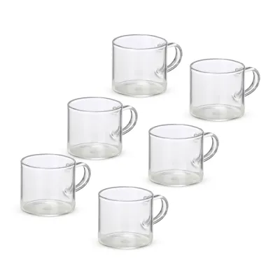 Kit Xícaras de Vidro 6 Peças