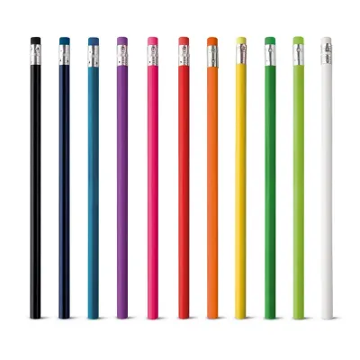 Lápis com borracha. Grau de dureza: HB