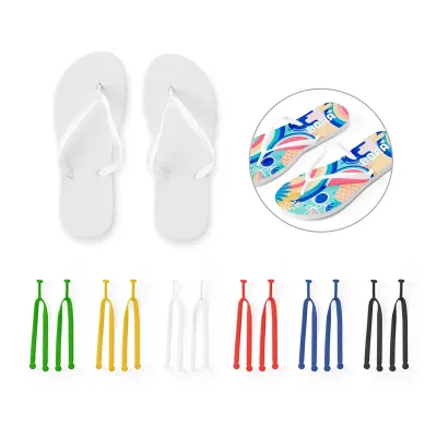 Chinelos confortáveis com sola em EVA e tira em PVC