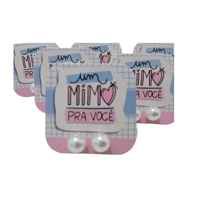Card para brinco pérolas personalizado