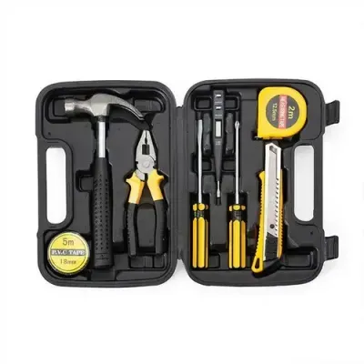 Kit de ferramentas completo com estojo plástico preto