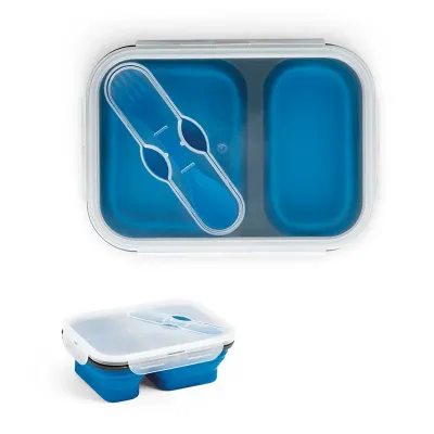 Marmita hermética retrátil em silicone e PP