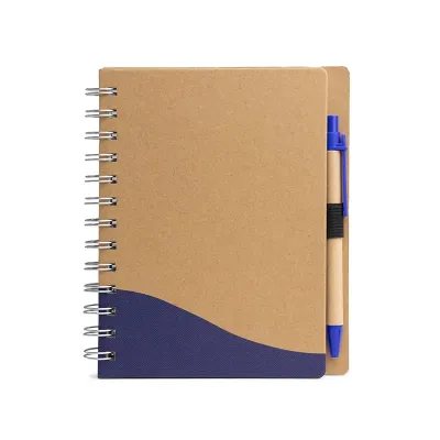 Caderno ecológico com caneta,