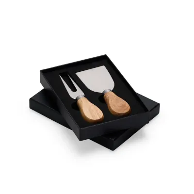 Kit queijo com 2 peças, acompanha estojo