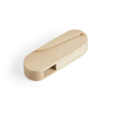 Pen drive de 4GB/8GB feito de madeira com capa giratória.