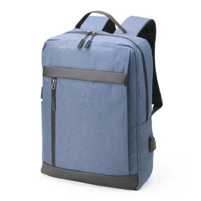 Mochila de Nylon USB 21L em couro sintetico
