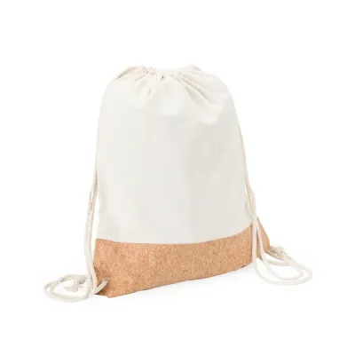 Apresentamos a nossa mochila saco com alças em algodão, feita de lona e cortiça, perfeita para qu...