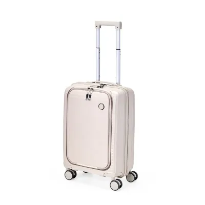 Mala de bordo com capacidade de 43 litros, fabricada em plástico rígido (casca dura) para maior d...