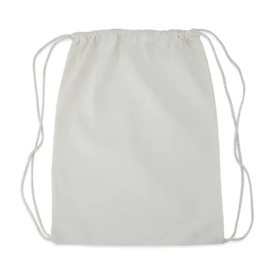 Mochila saco confeccionada em algodão, tamanho G.