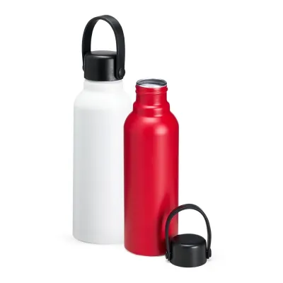 Garrafa de alumínio com capacidade de 800ml. Leve e resistente, a garrafa possui tampa plástica r...