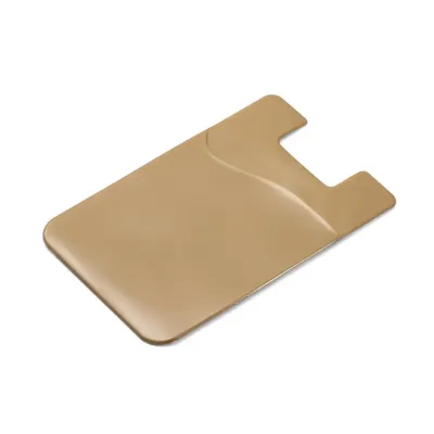 Porta cartões para celular em PVC com autocolante.