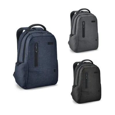 Mochila para notebook em Nylon 2Tone impermeável com dois compartimentos forrados. O compartiment...