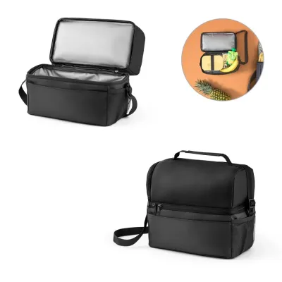 Bolsa Térmica em 300D e 840D Jacquard com interior impermeável em PEVA para facilitar a higieniza...