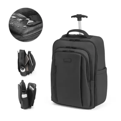 Mochila trolley em 900D com revestimento resistente à água. Compartimento principal espaçoso com ...