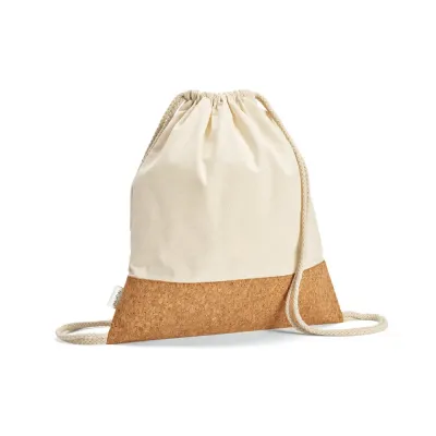 Sacola tipo mochila em 70% algodão reciclado e 30% poliéster reciclado (180 g/m²) com base em cor...