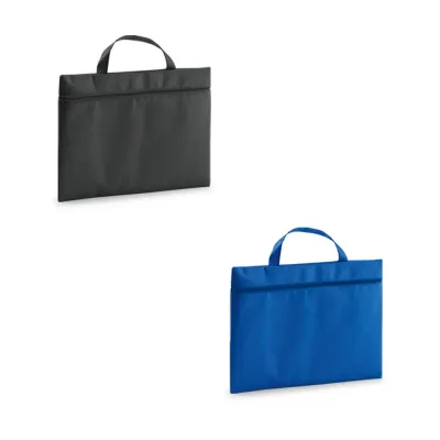 Pasta de congresso em non-woven (80 g/m²) com 1 compartimento com zíper. Ideal para transportar d...