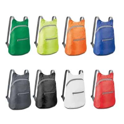 Mochila dobrável em 210D ripstop com bolso frontal. Fornecida desdobrada. 295 x 415 x 110 mm | Do...