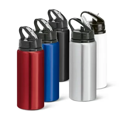 Squeeze em alumínio com bico de canudo flexível em PP (no interior) e capacidade até 670 mL. Cert...