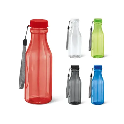 Squeeze em AS com tampa em PP e capacidade até 510 mL. Certificação EU Food Grade. Caixa branca 9...