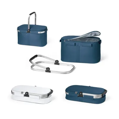 Sacola térmica flexível em 600D com zíper duplo e interior forrado. Estrutura removível em alumín...