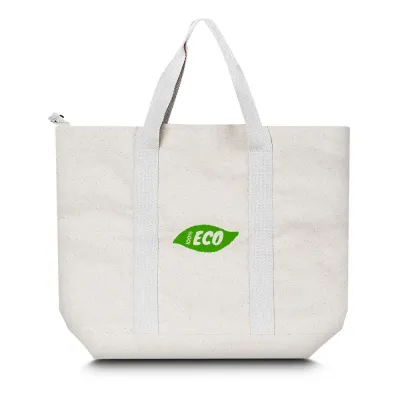 Sacola em algodão 450g/m² cru com alça para transporte. Alça com altura de 15 cm, ideal para tran...