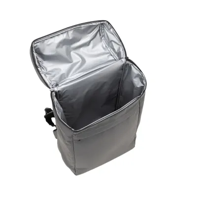 Mochila térmica tecido poliéster. Capacidade 7 litros; Bolso frontal; Alça de mão e ombro; Dimens...