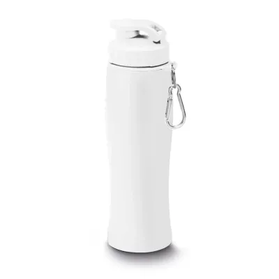 Garrafa de aço inox com capacidade de até 750 ml. Tampa rosqueável com anel de silicone. Bico com...