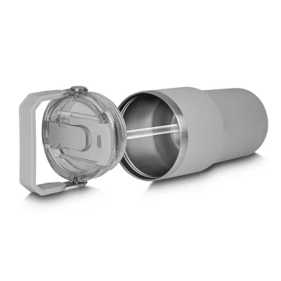 Garrafa térmica em aço inox com parede dupla com capacidade de até 650ml,tampa rosqueável com alç...