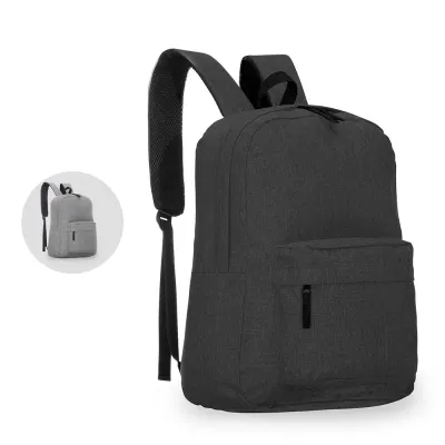 Mochila em tecido poliéster. Parte externa: Bolso frontal com zíper. Zíper protegido. Sem compart...