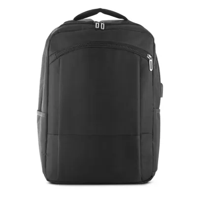 Mochila para notebook em tecido poliéster Parte externa: Bolso frontal com zíper, bolso pequeno n...