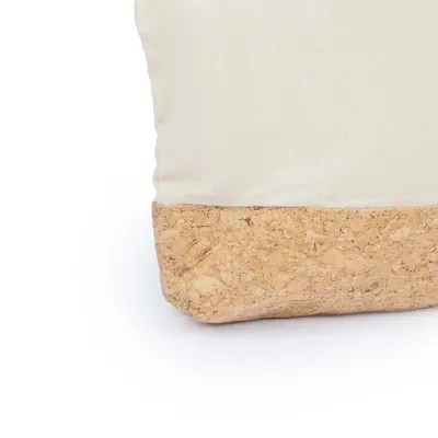 Nécessaire em algodão 140g/m2 cru com detalhe em cortiça.